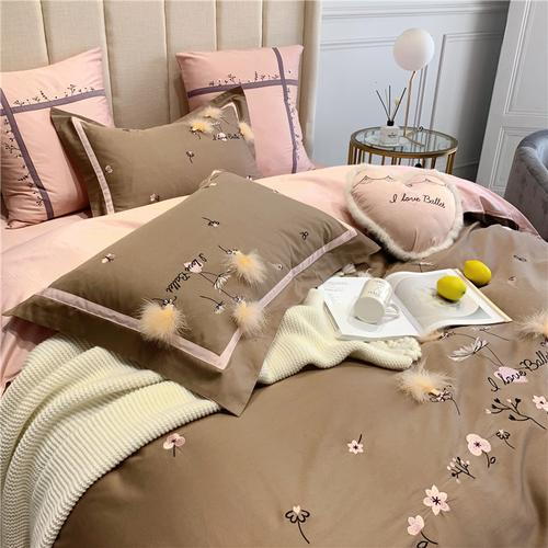星工廠 2019新款60長絨棉刺繡四件套「鶯」——家紡用品的奢華之選